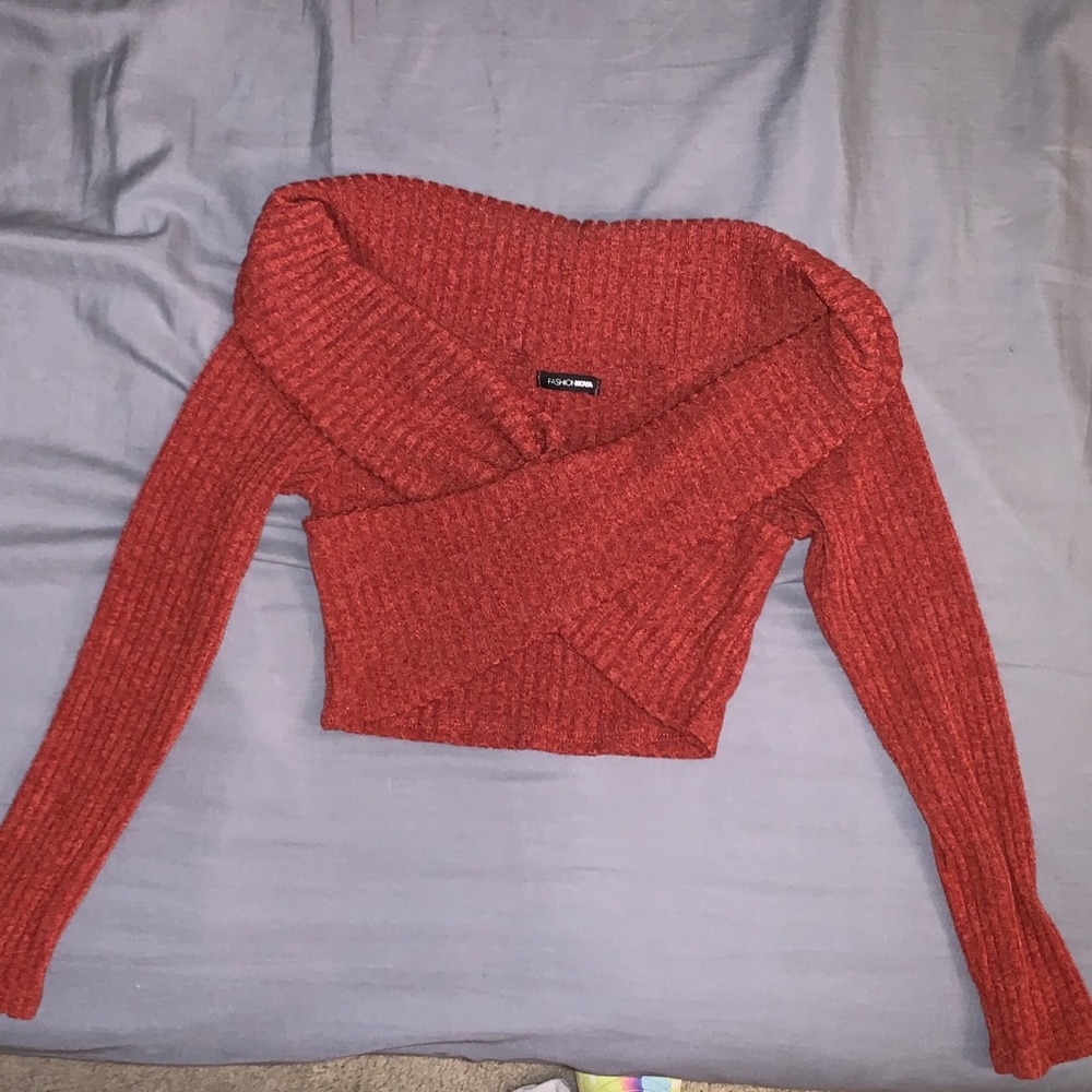 Fashion Nova off the shoulder crop top